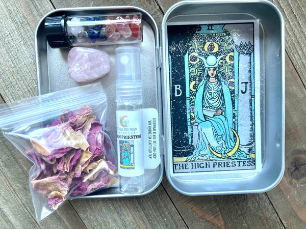 Altar Kit, High Priestess Tarot Card gift, Spiritual Gift idea