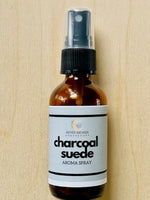 Charcoal Suede Body Mist Spray, Scented Fragrance Mist, Natural Body Spray