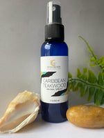 Caribbean Teakwood Body Mist Spray, Woodsy Scent, Natural Perfume Mist